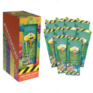 Slime Licker Sour Popping Boba Pearls Blue Raspberry 10ct